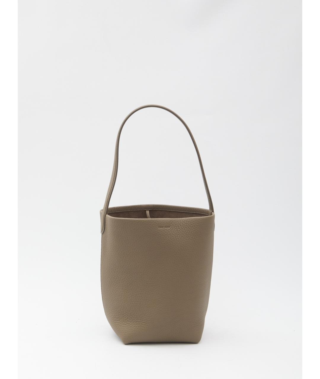 THE ROW Бежевая кожаная сумка тоут, фото 5