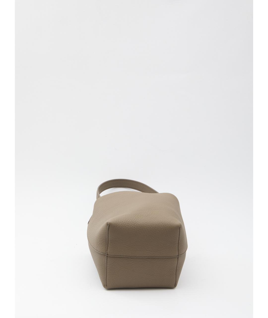 THE ROW Бежевая кожаная сумка тоут, фото 3