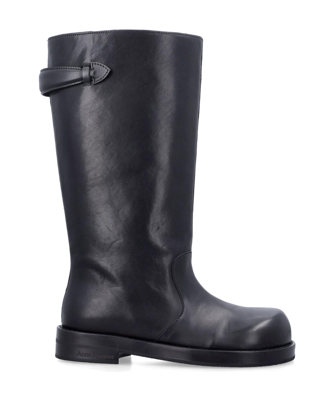 ACNE STUDIOS Черные кожаные сапоги, фото 1