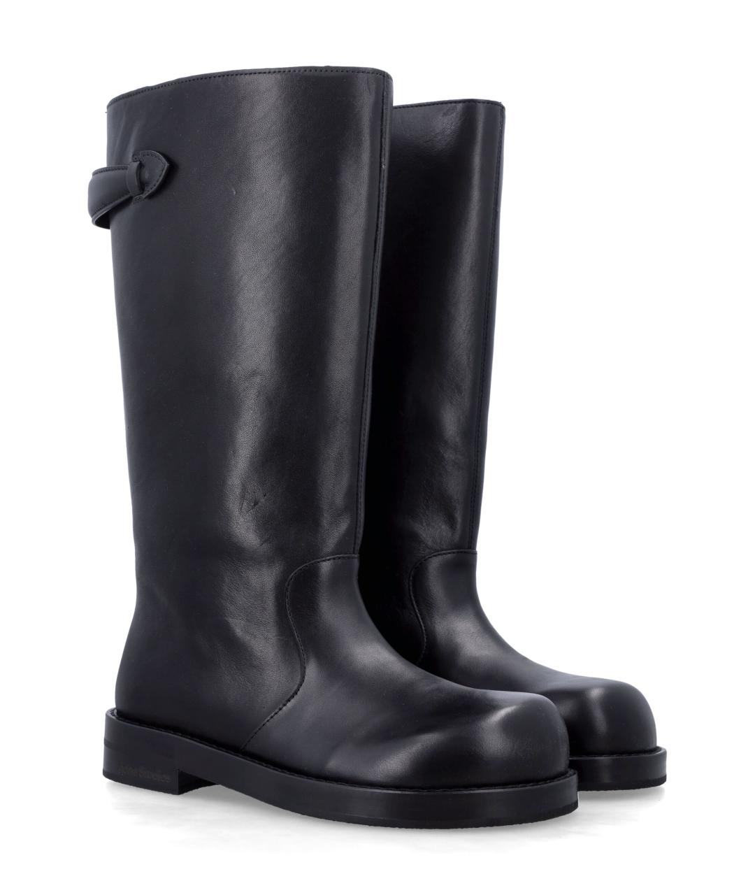 ACNE STUDIOS Черные кожаные сапоги, фото 2