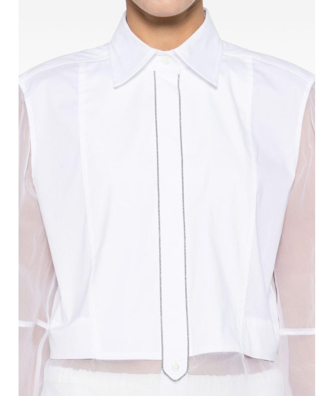 BRUNELLO CUCINELLI Белая хлопковая рубашка, фото 3