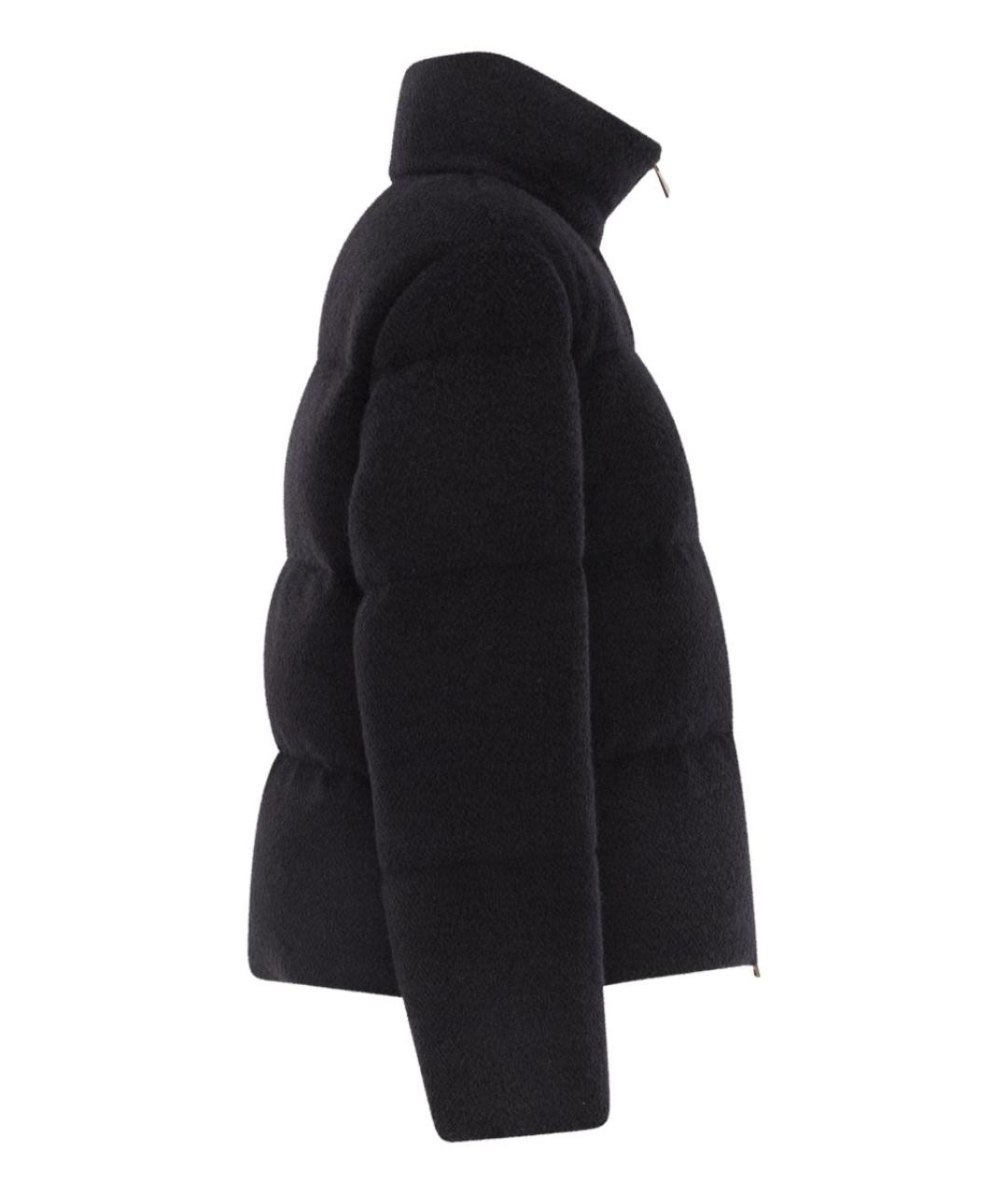 MONCLER Черный полиэстеровый пуховик, фото 3