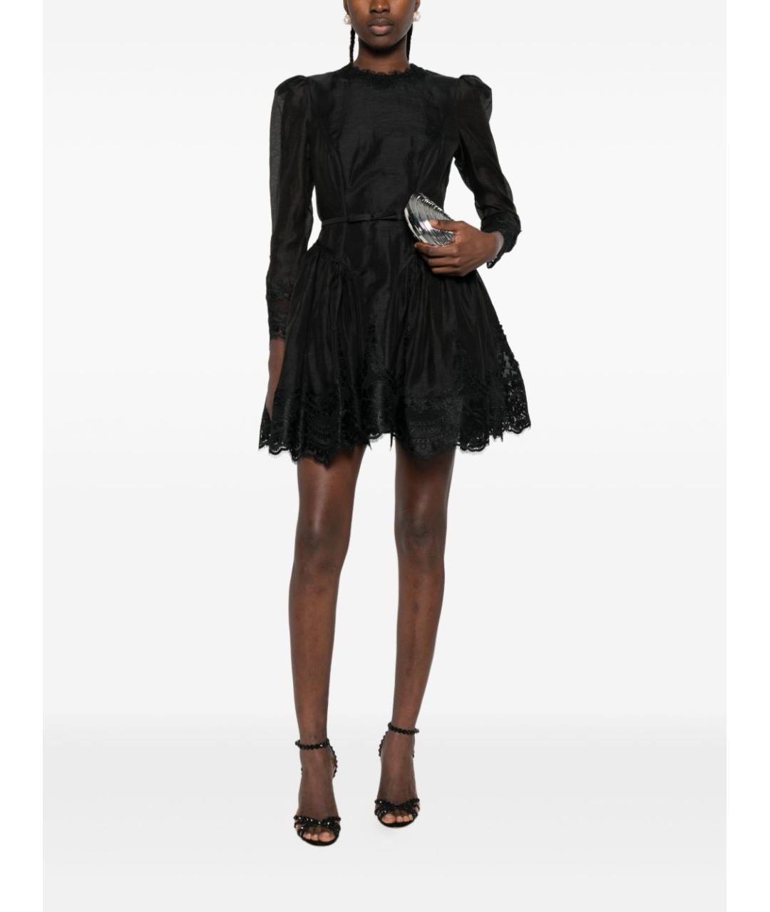 ZIMMERMANN Черное льняное повседневное платье, фото 2