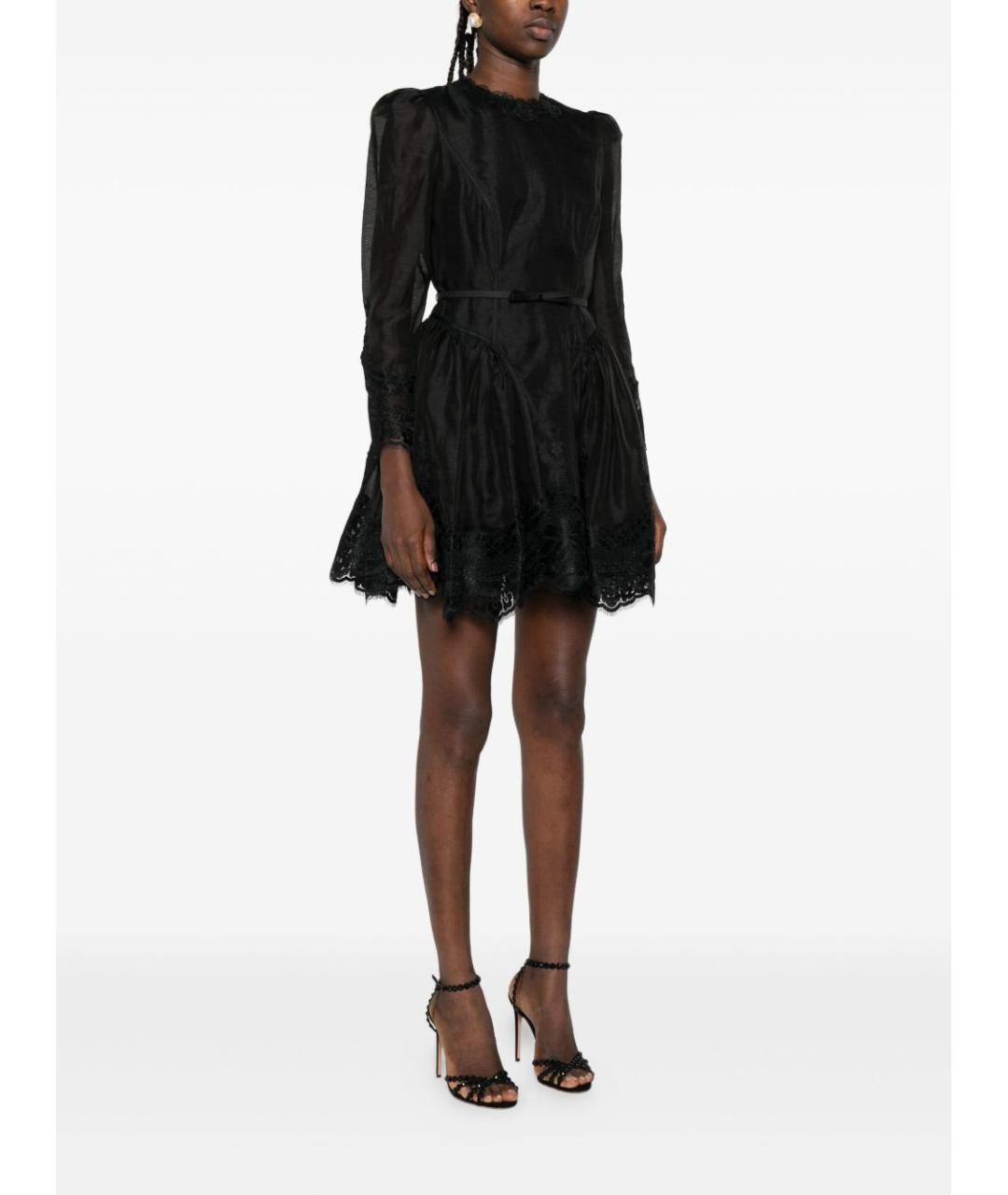 ZIMMERMANN Черное льняное повседневное платье, фото 3