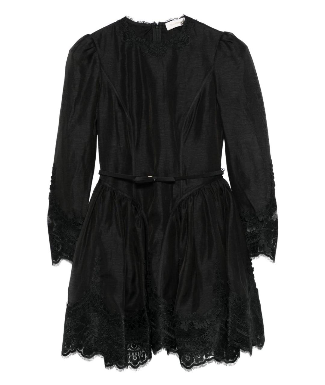 ZIMMERMANN Черное льняное повседневное платье, фото 1