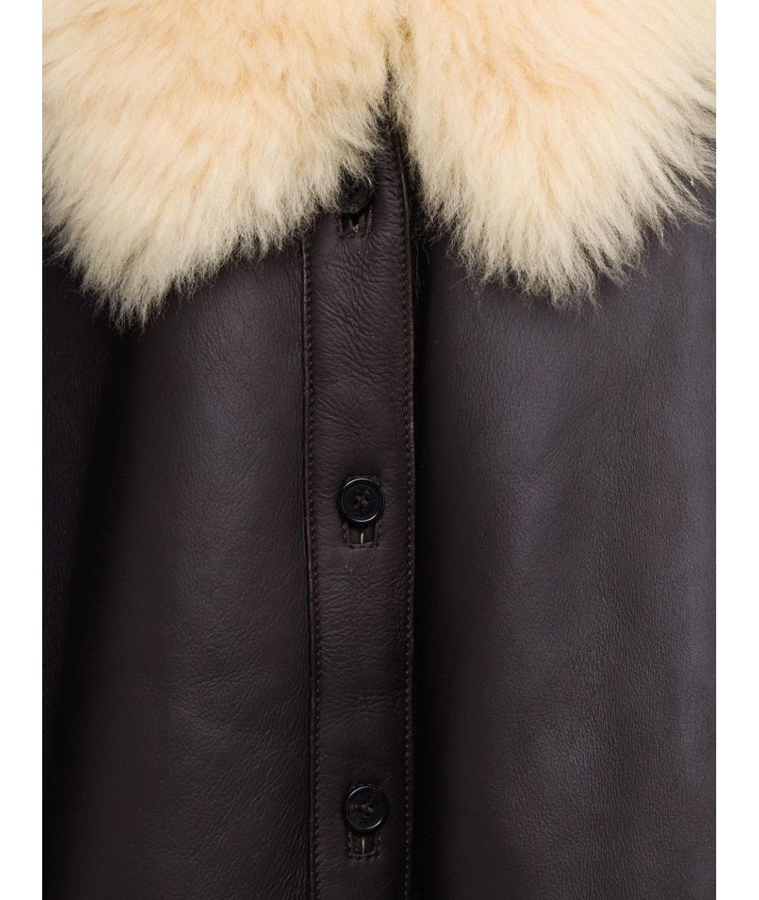 ACNE STUDIOS Коричневая кожаная дубленка, фото 2