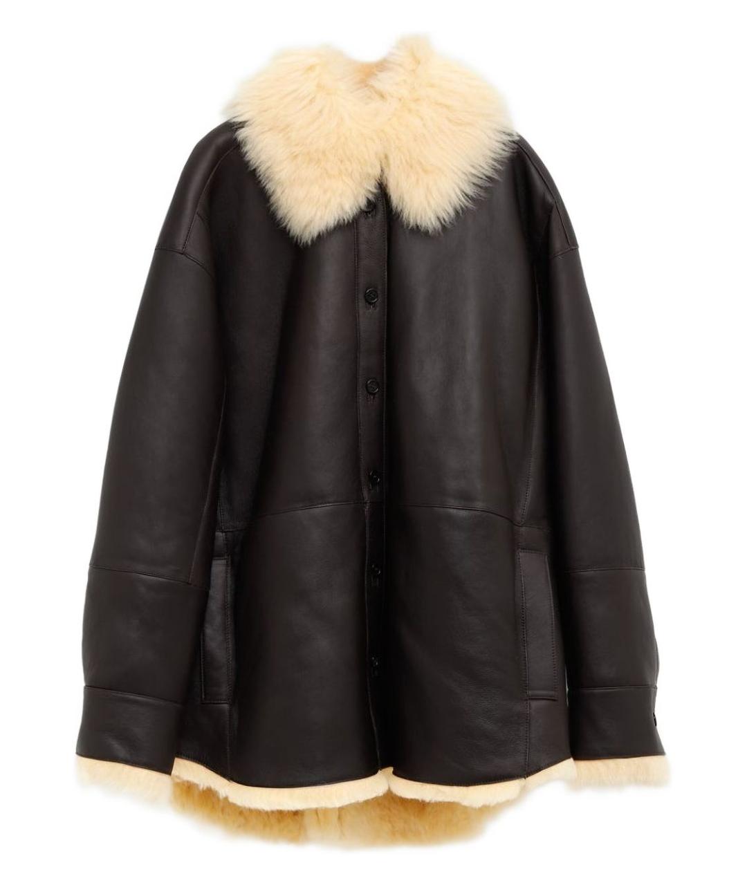 ACNE STUDIOS Коричневая кожаная дубленка, фото 1