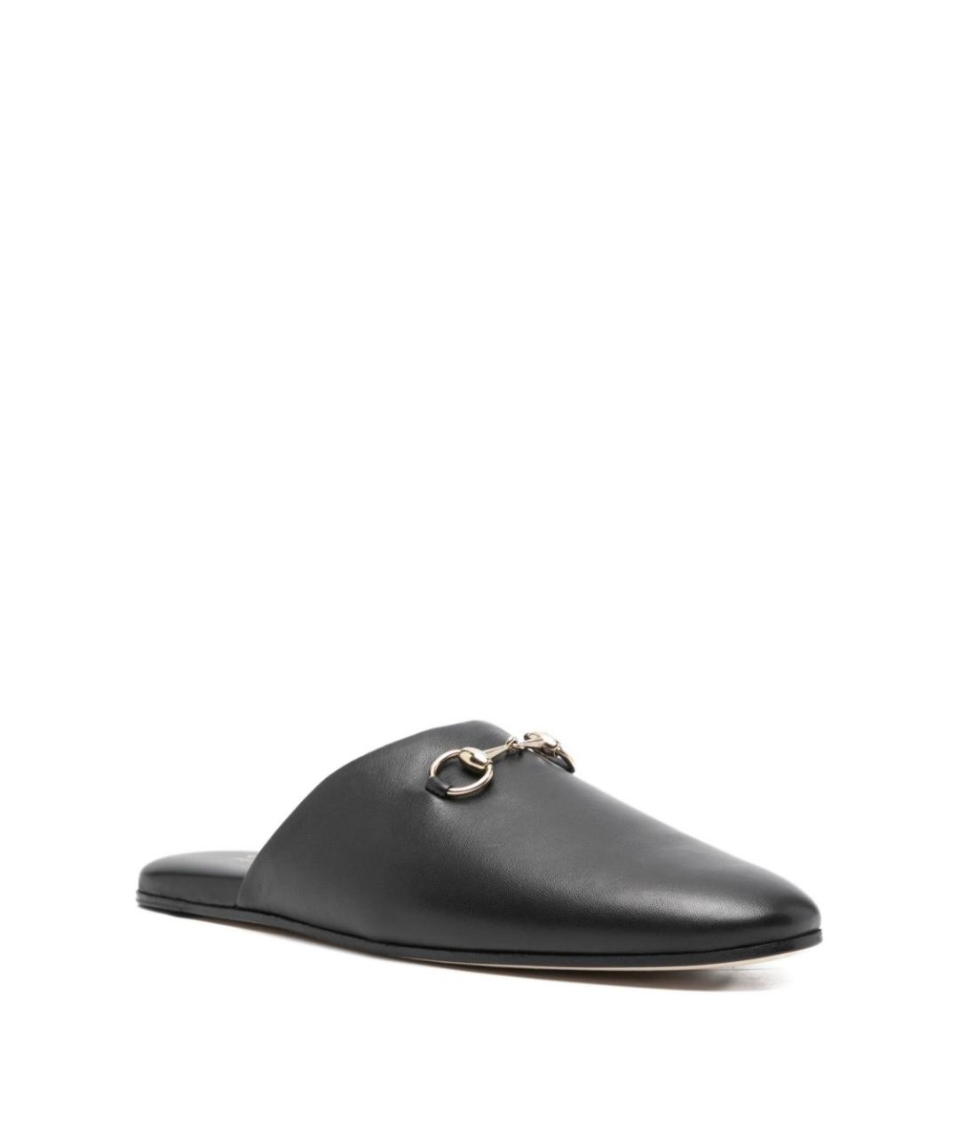 GUCCI Черные кожаные мюли, фото 3