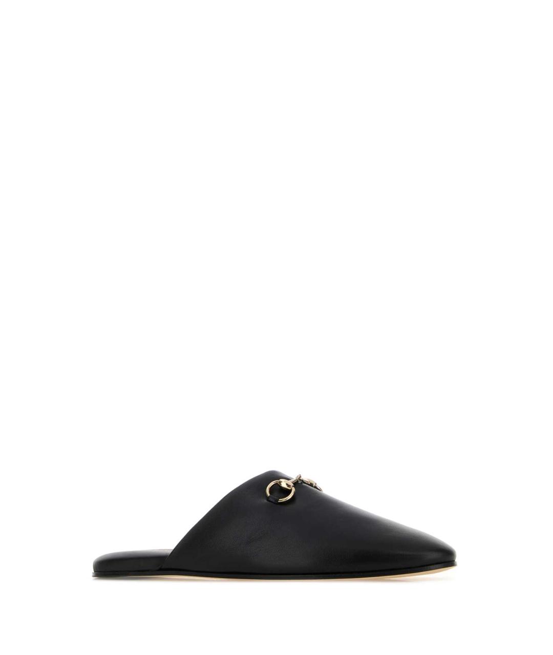 GUCCI Черные кожаные мюли, фото 2