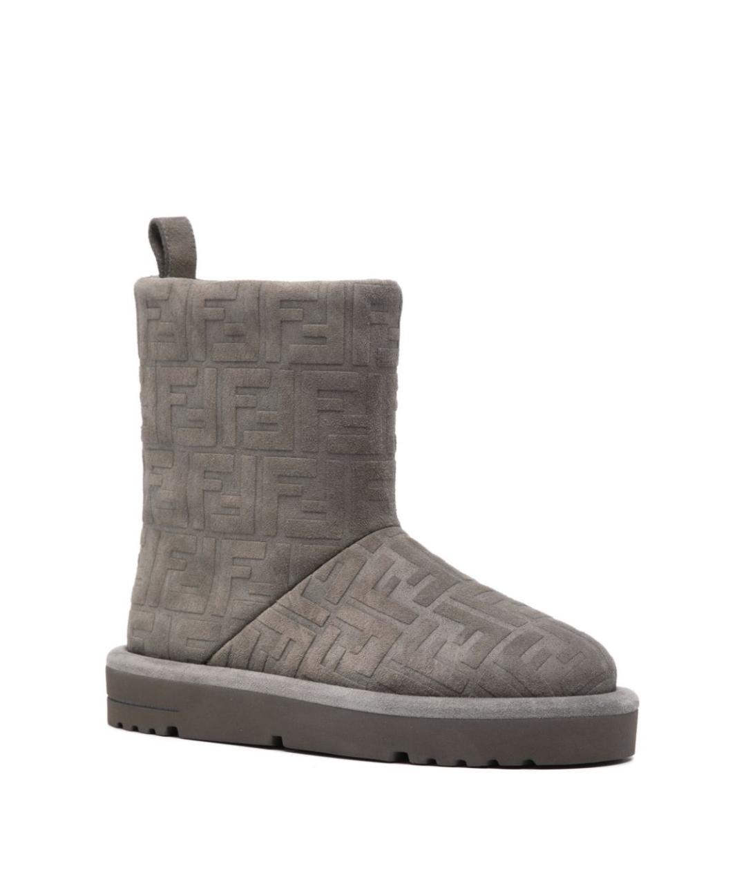 FENDI Серые ботинки, фото 4