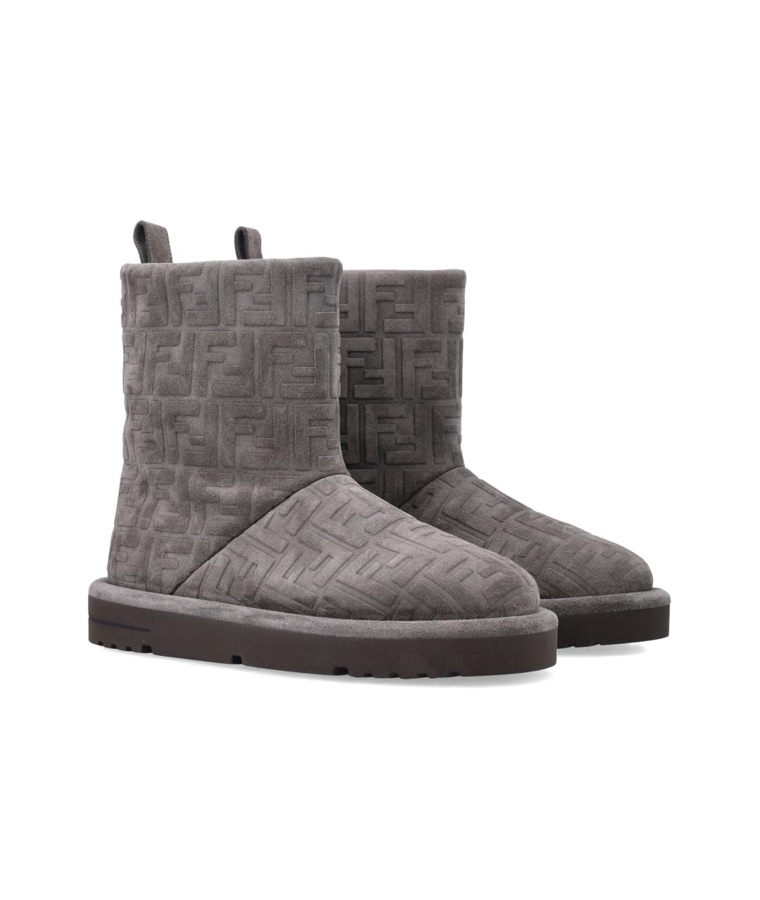 FENDI Серые ботинки, фото 2