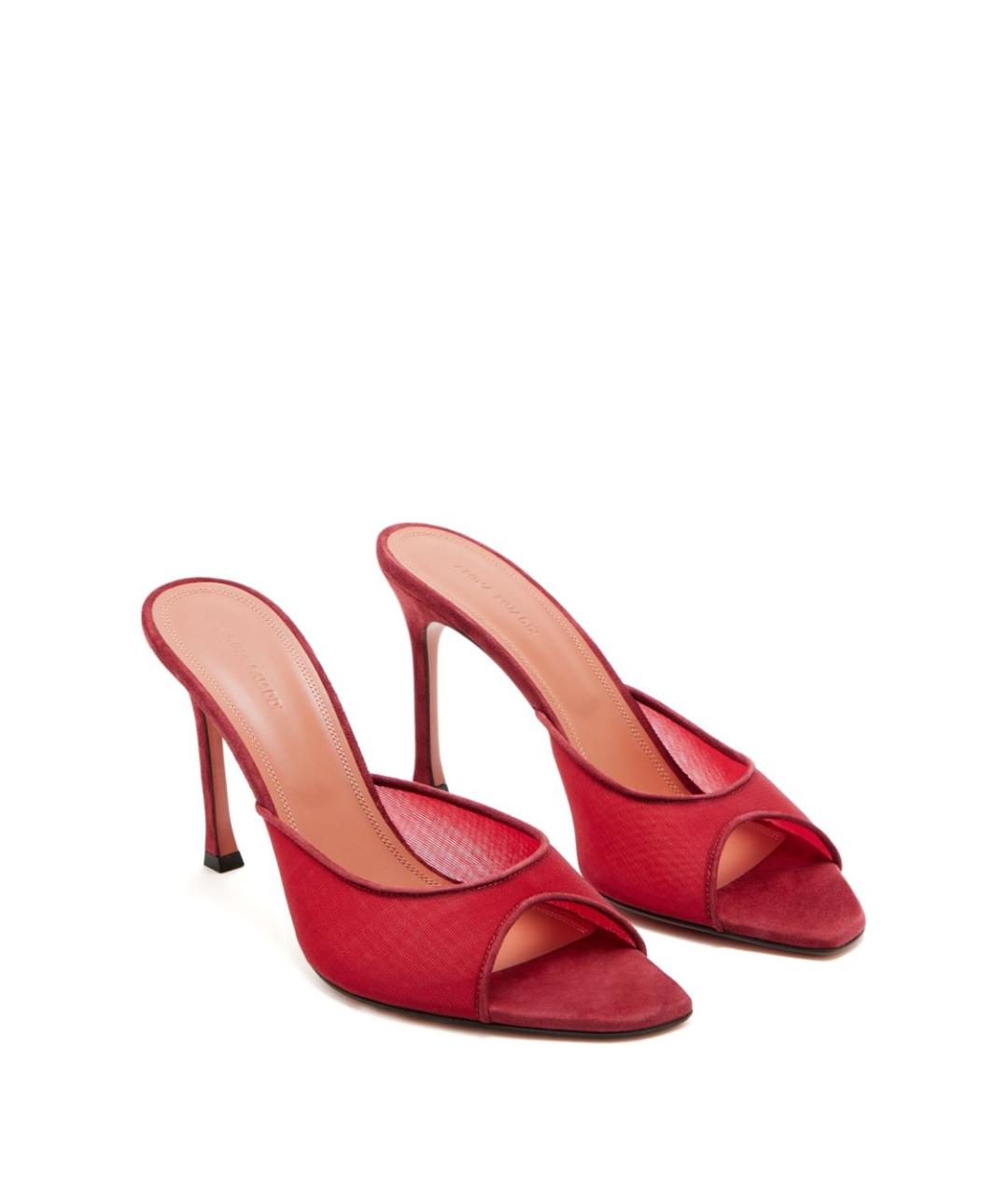 Amina Muaddi Бордовые мюли, фото 4