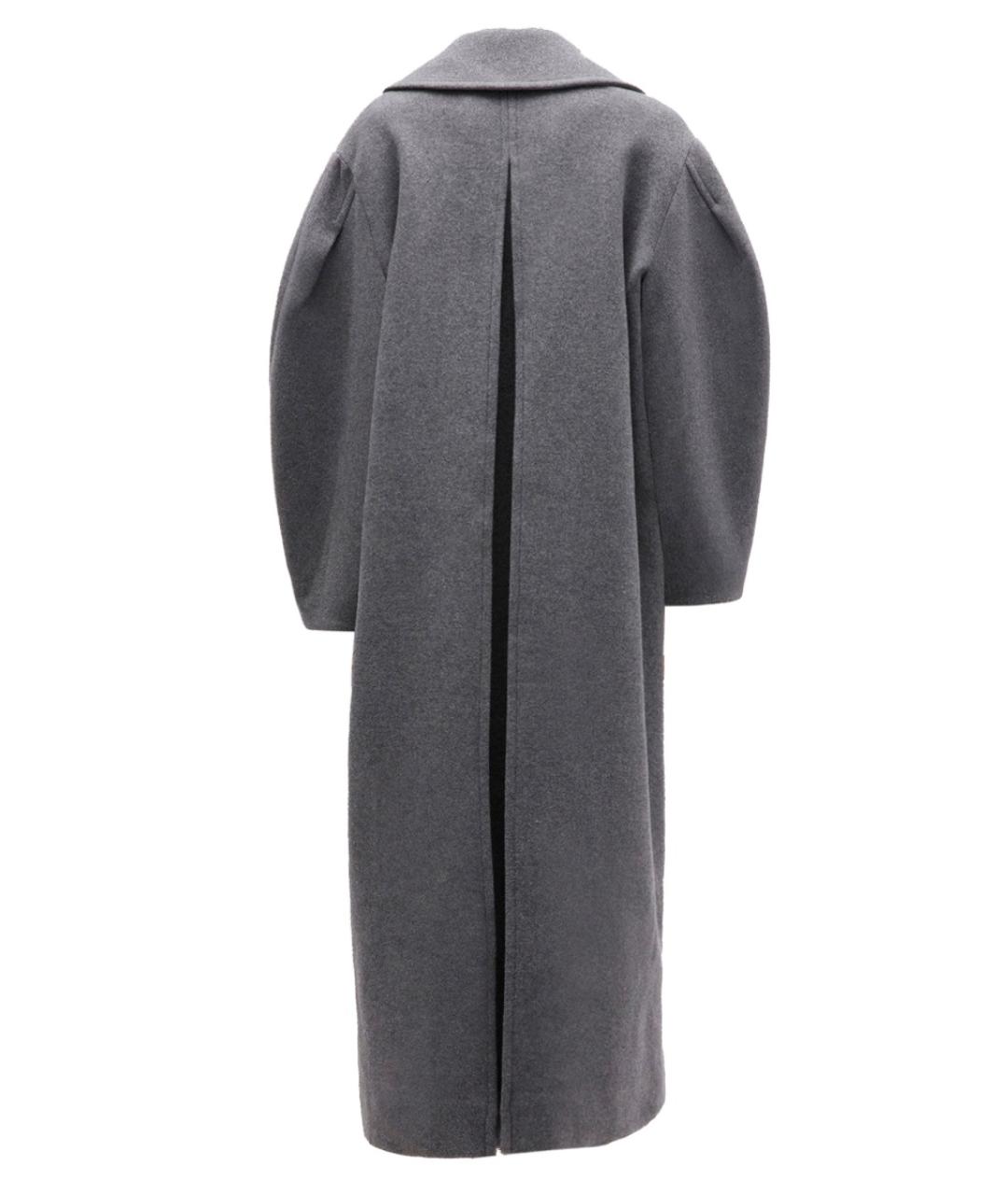 GANNI Серое шерстяное пальто, фото 2