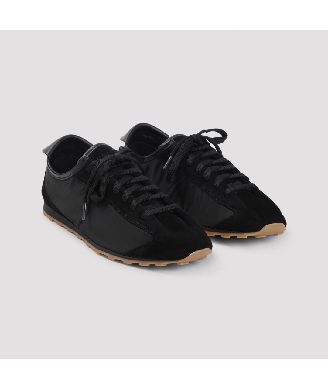 JACQUEMUS Черные текстильные низкие кроссовки / кеды, фото 4