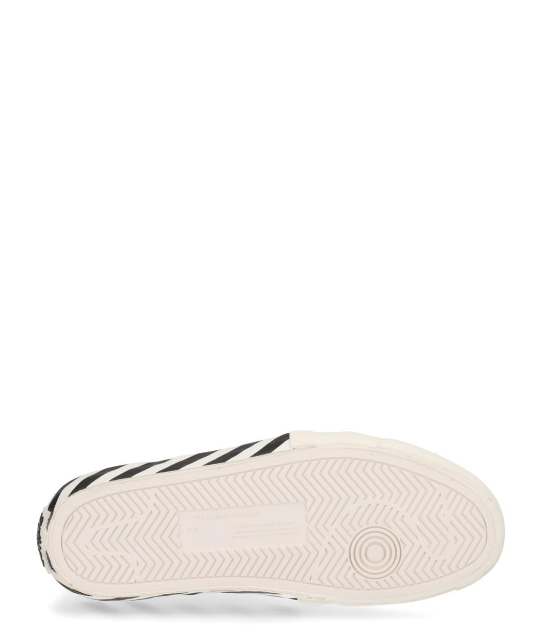 OFF-WHITE Белые текстильные кеды, фото 4