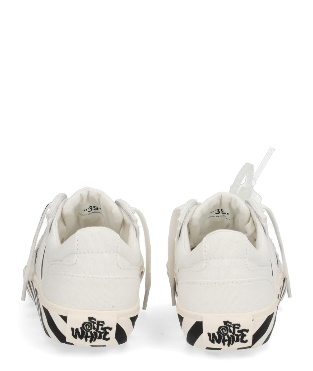 OFF-WHITE Белые текстильные кеды, фото 3