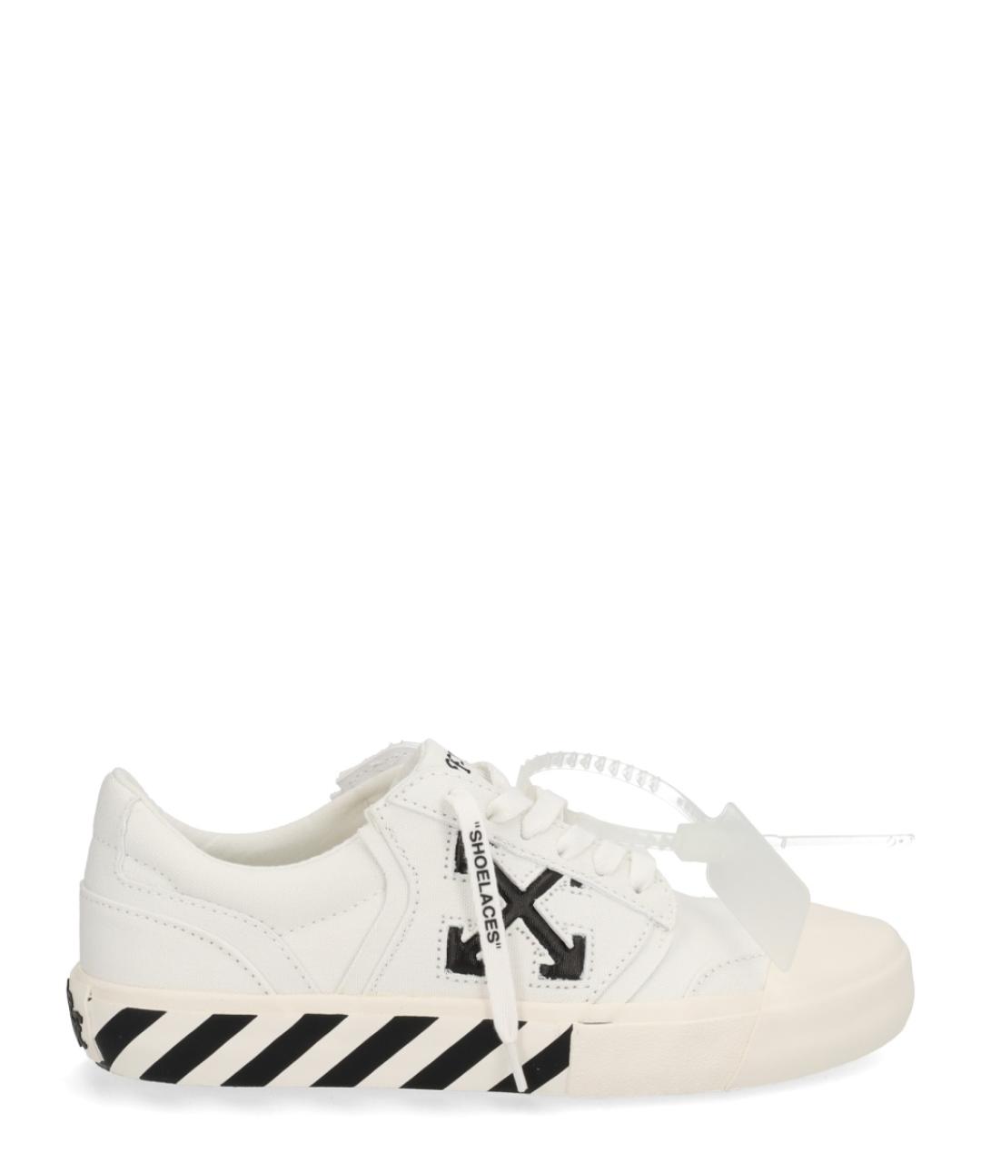 OFF-WHITE Белые текстильные кеды, фото 1