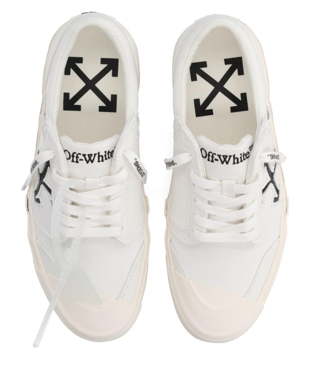 OFF-WHITE Белые текстильные кеды, фото 5