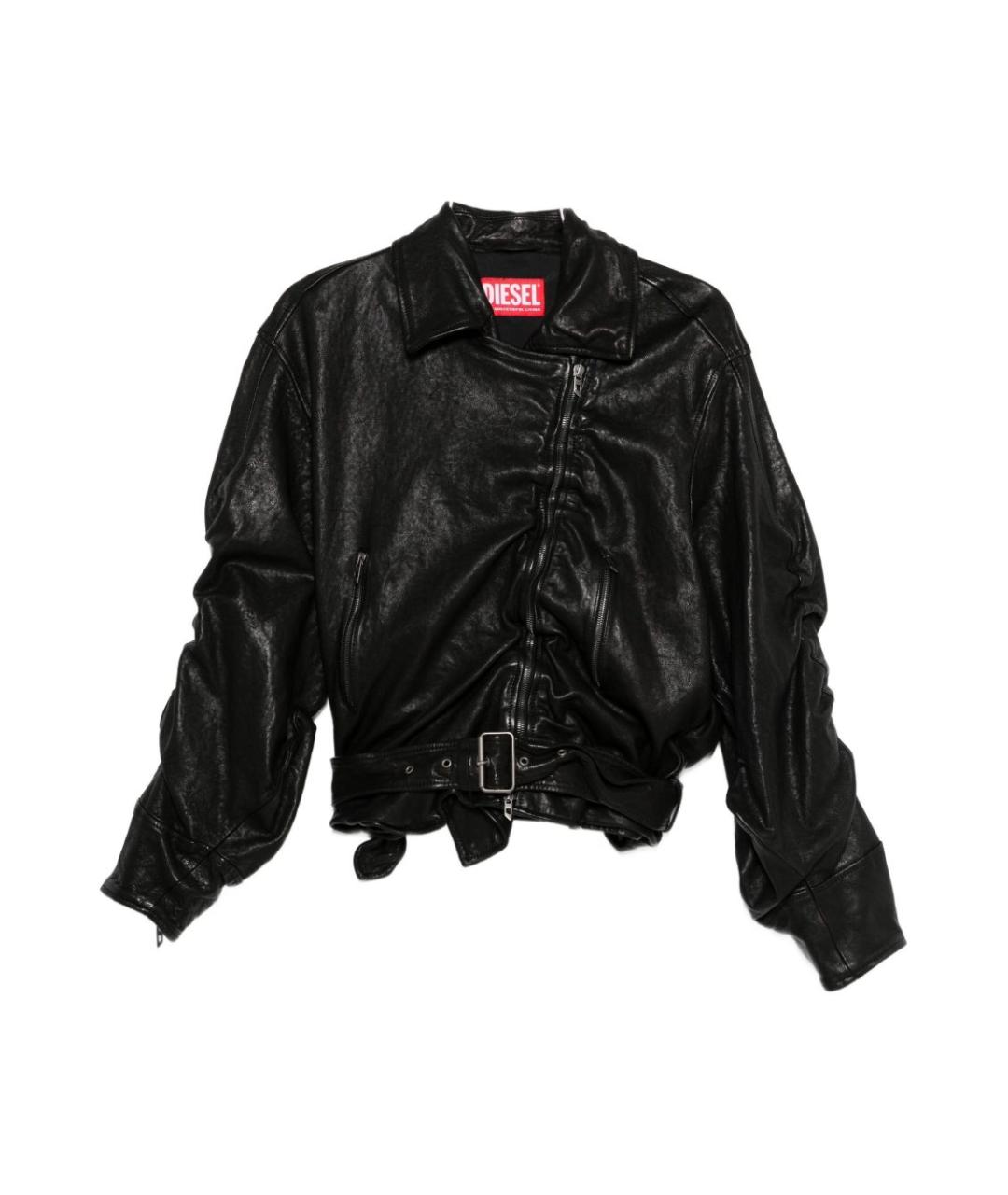 DIESEL Черная кожаная куртка, фото 1
