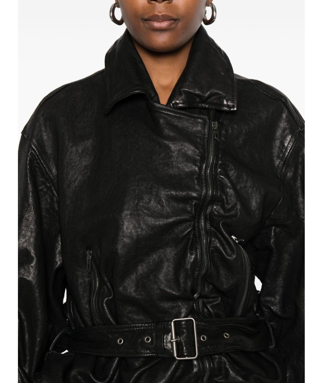DIESEL Черная кожаная куртка, фото 3