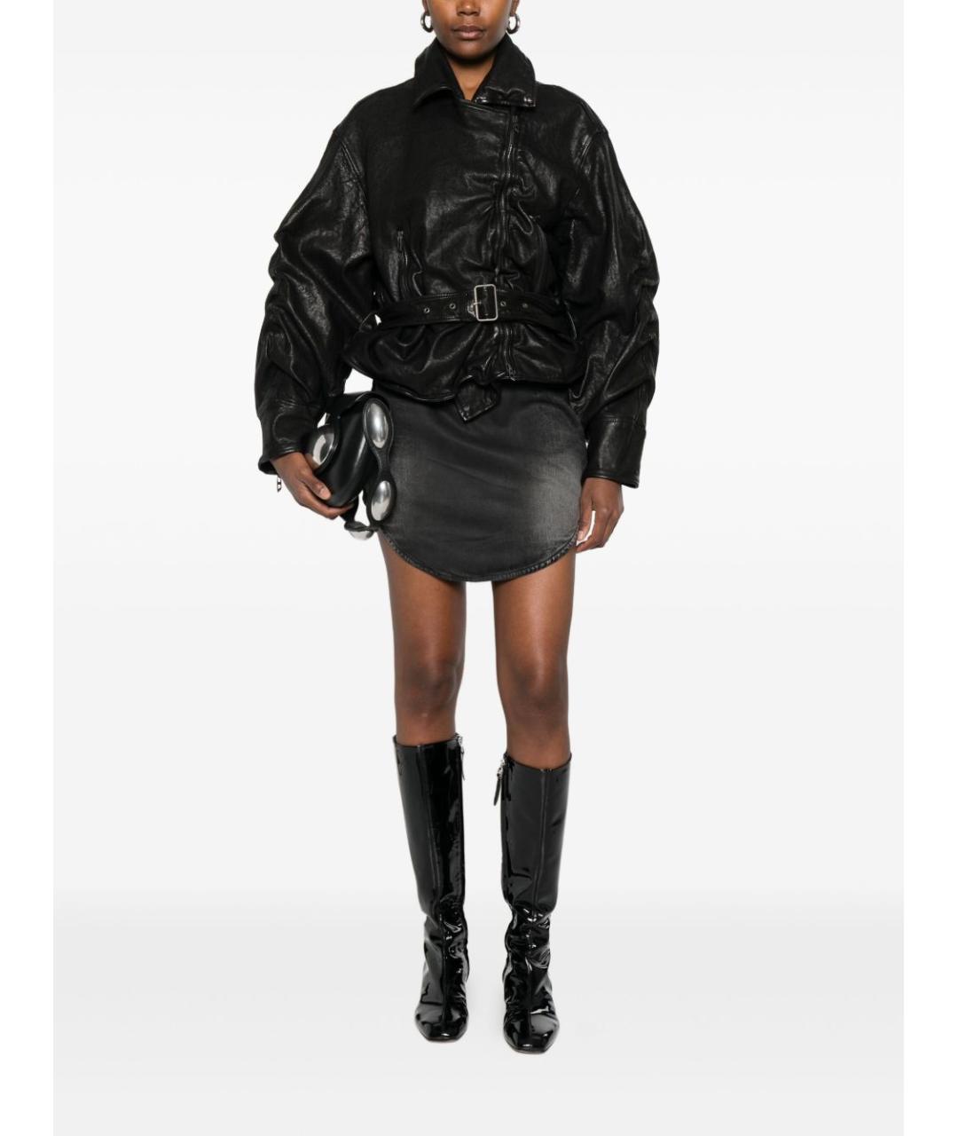 DIESEL Черная кожаная куртка, фото 5