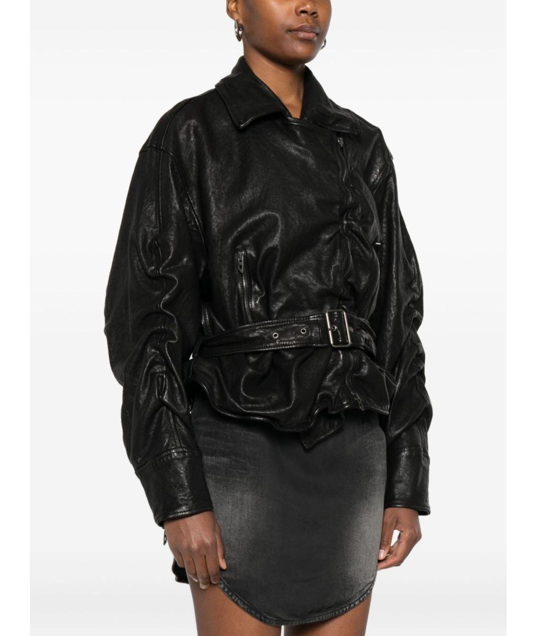 DIESEL Черная кожаная куртка, фото 2