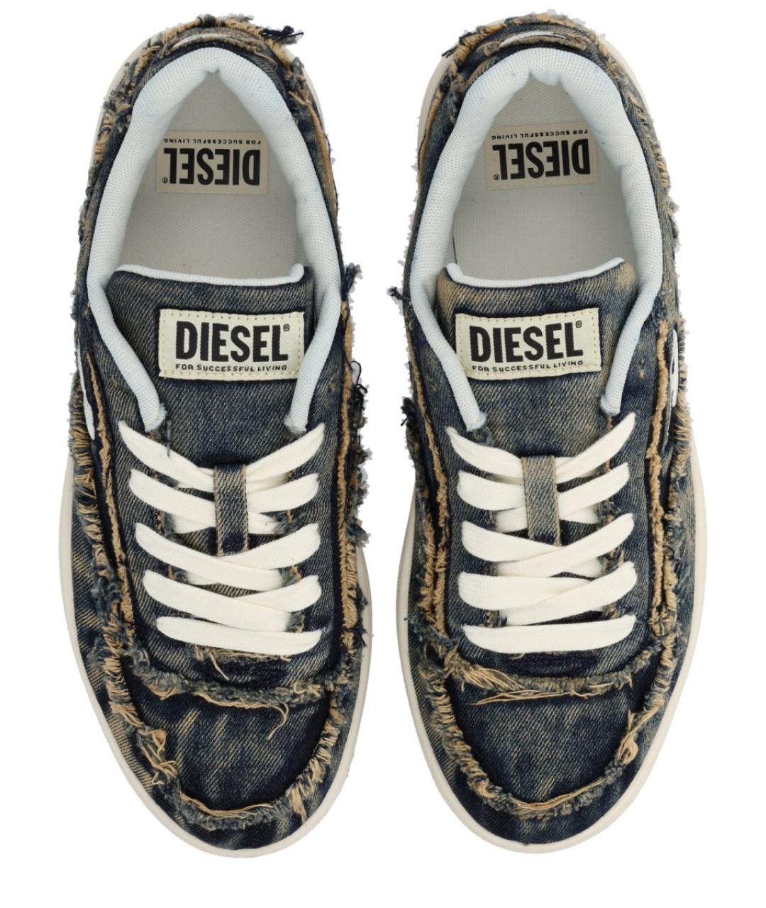 DIESEL Синие текстильные низкие кроссовки / кеды, фото 5