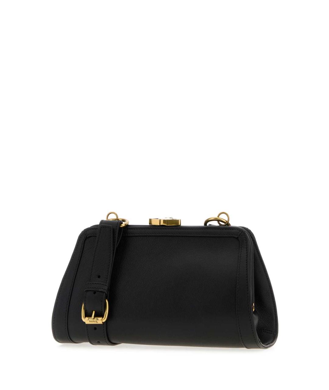 VIVIENNE WESTWOOD Черная кожаная сумка через плечо, фото 2