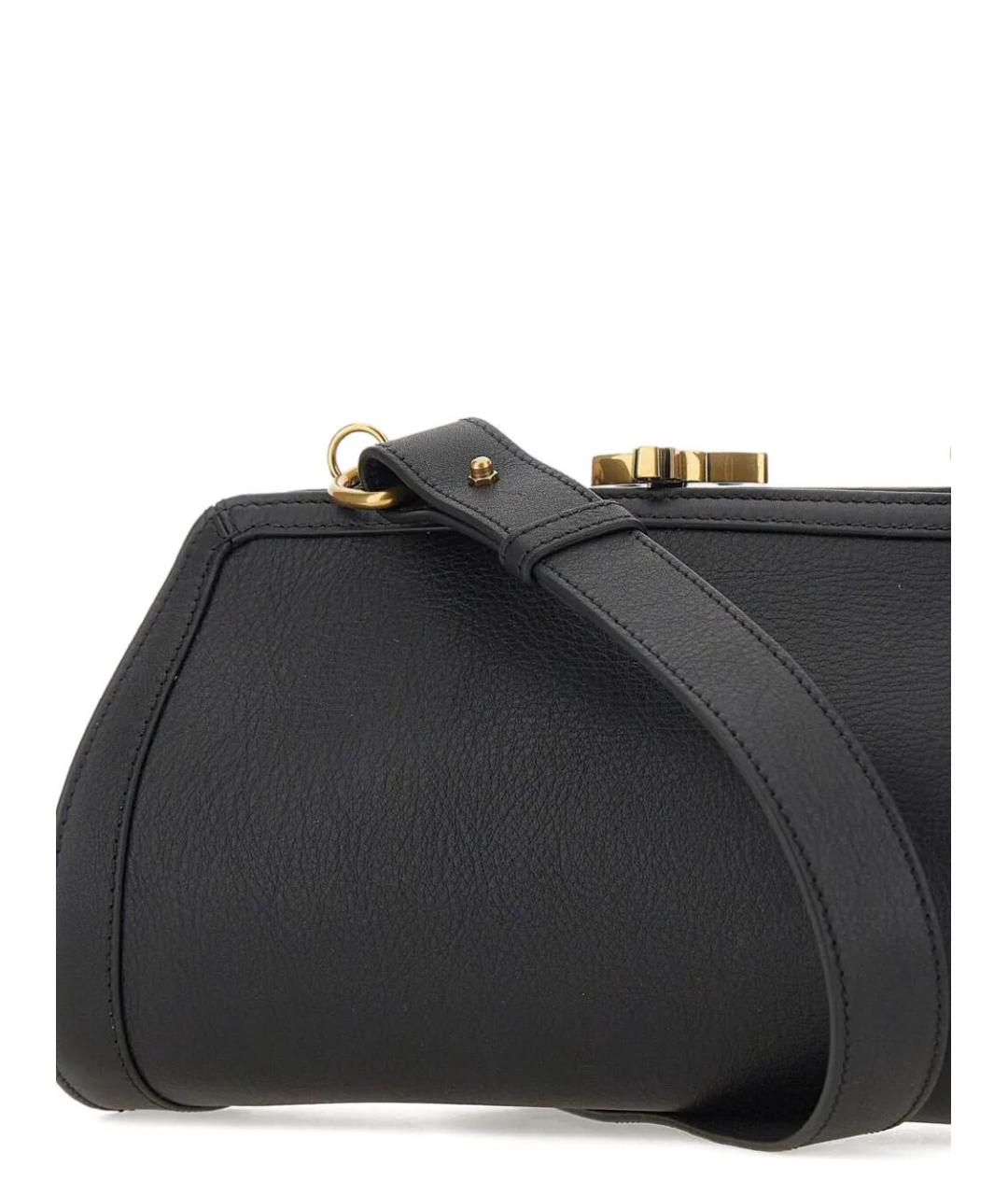 VIVIENNE WESTWOOD Черная кожаная сумка через плечо, фото 5