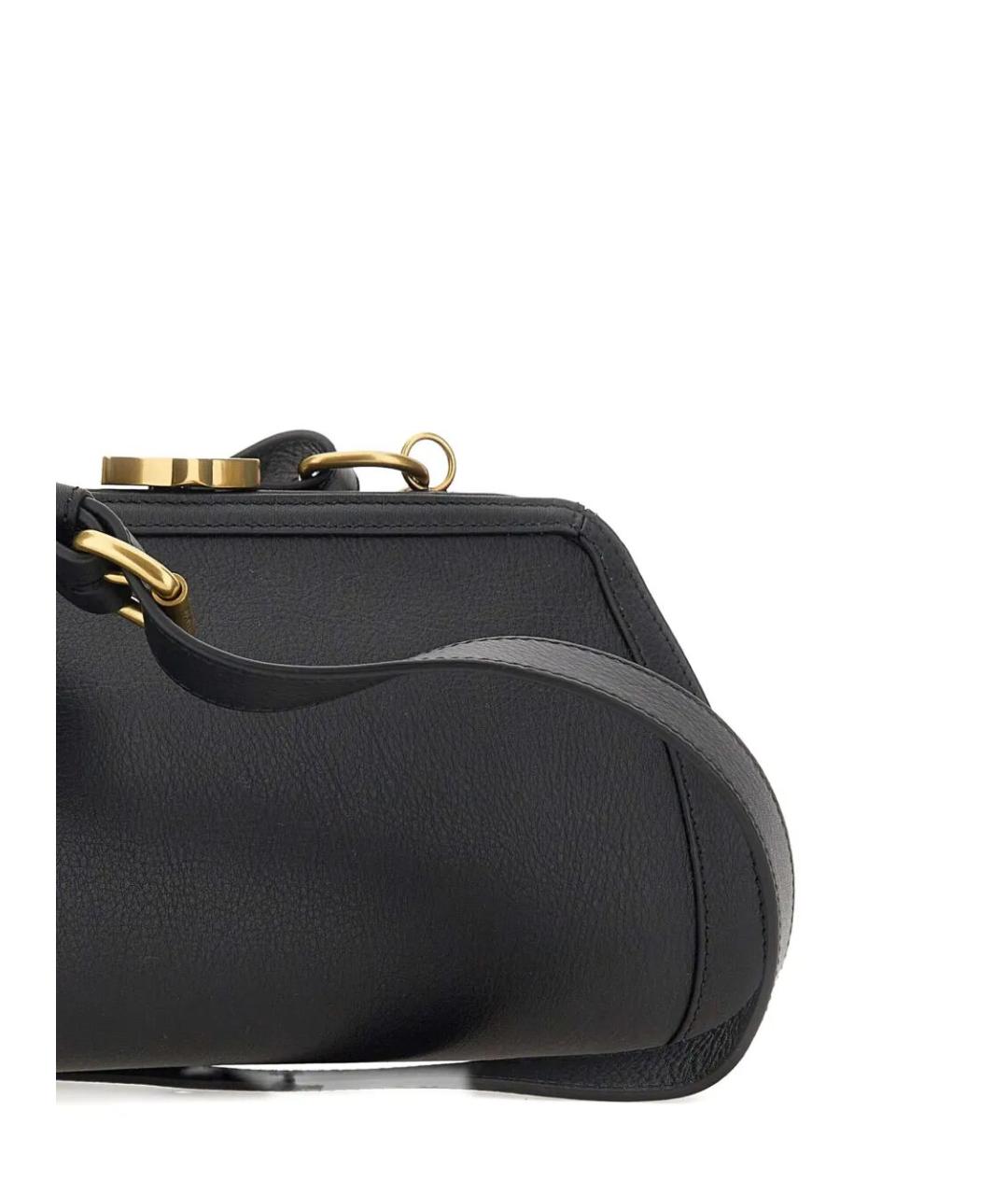 VIVIENNE WESTWOOD Черная кожаная сумка через плечо, фото 3