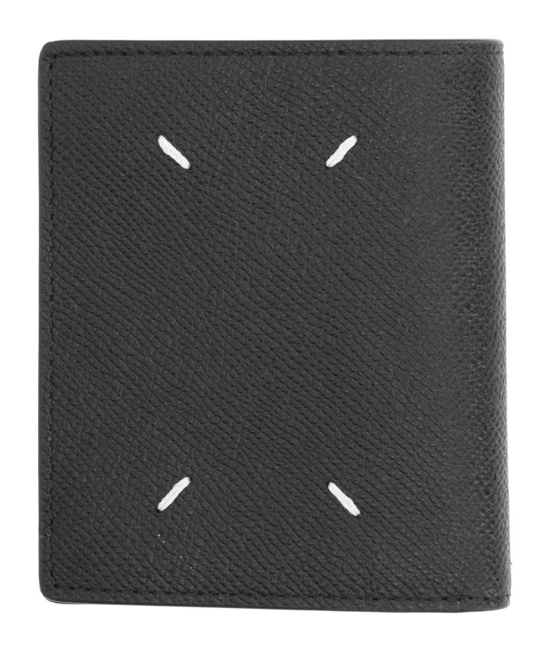 MAISON MARGIELA Черный кожаный кошелек, фото 1