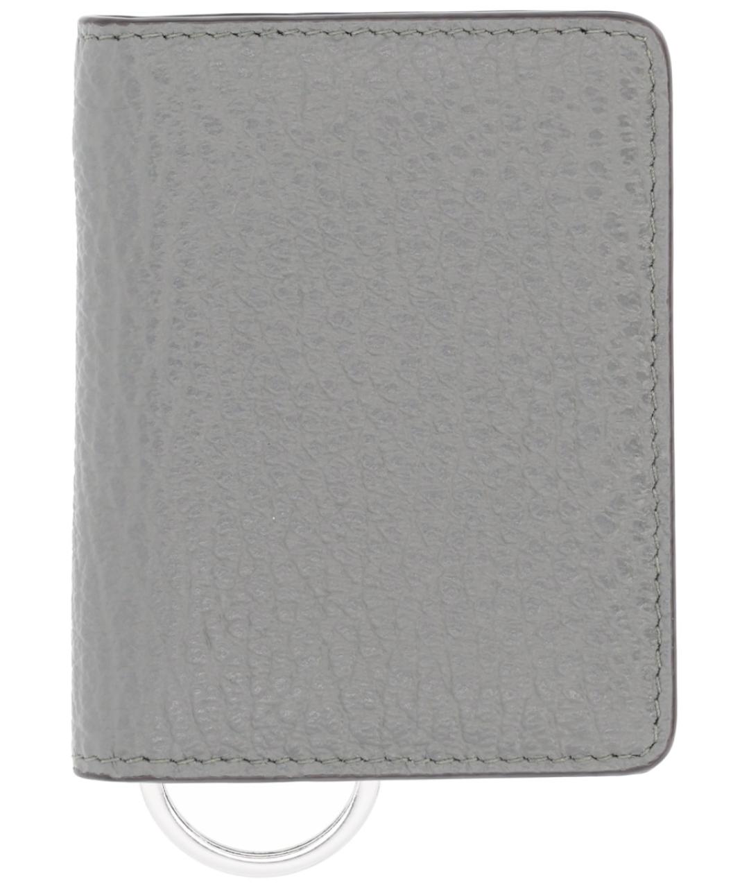 MAISON MARGIELA Серый кожаный кардхолдер, фото 1