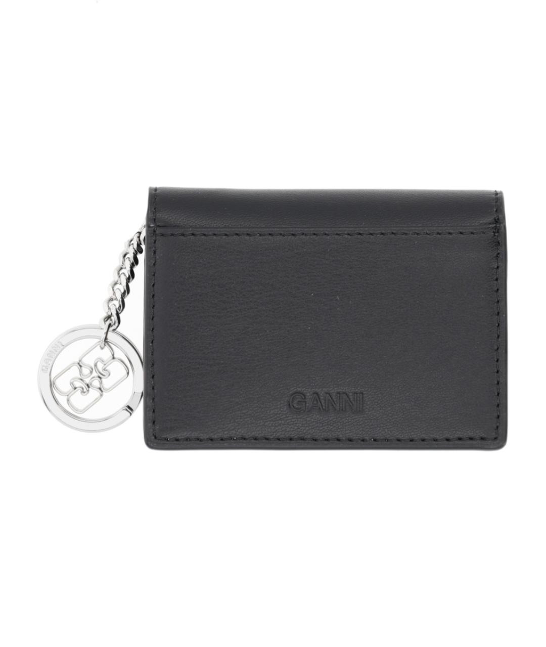 GANNI Черный кожаный кардхолдер, фото 2