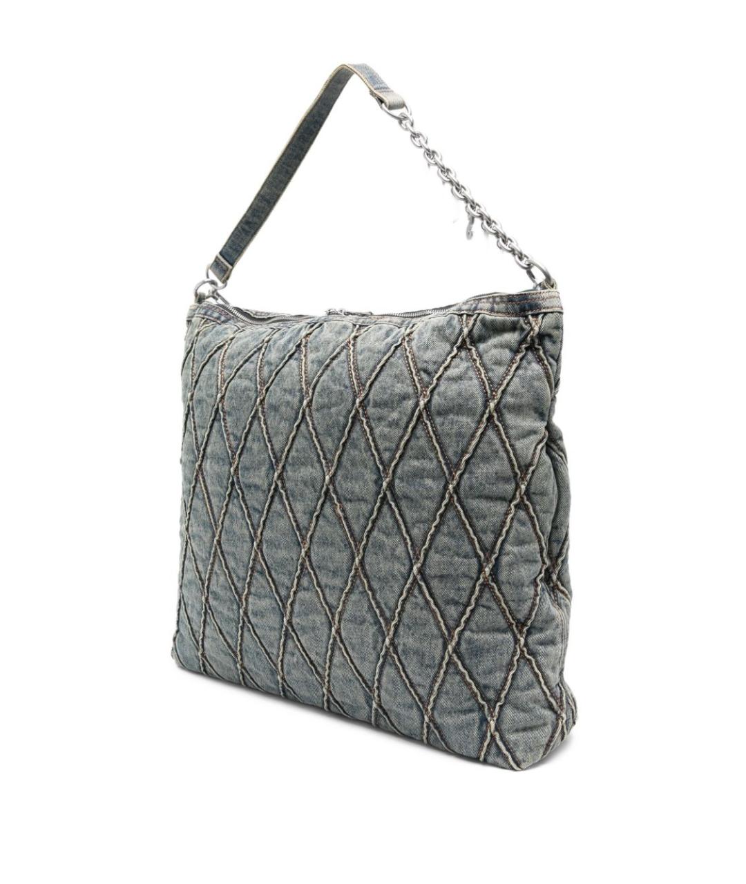 DIESEL Серая деним сумка через плечо, фото 5