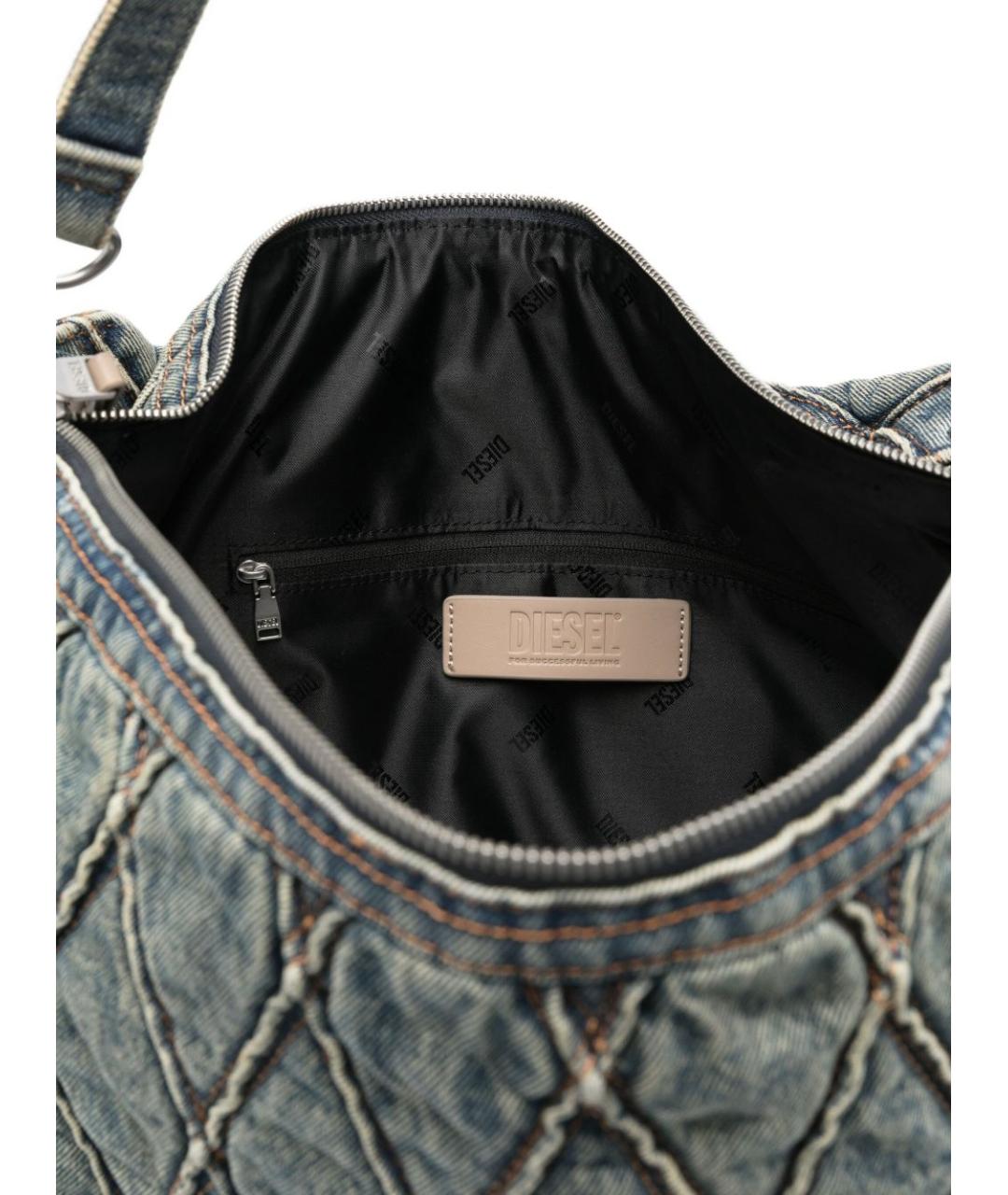 DIESEL Серая деним сумка через плечо, фото 4