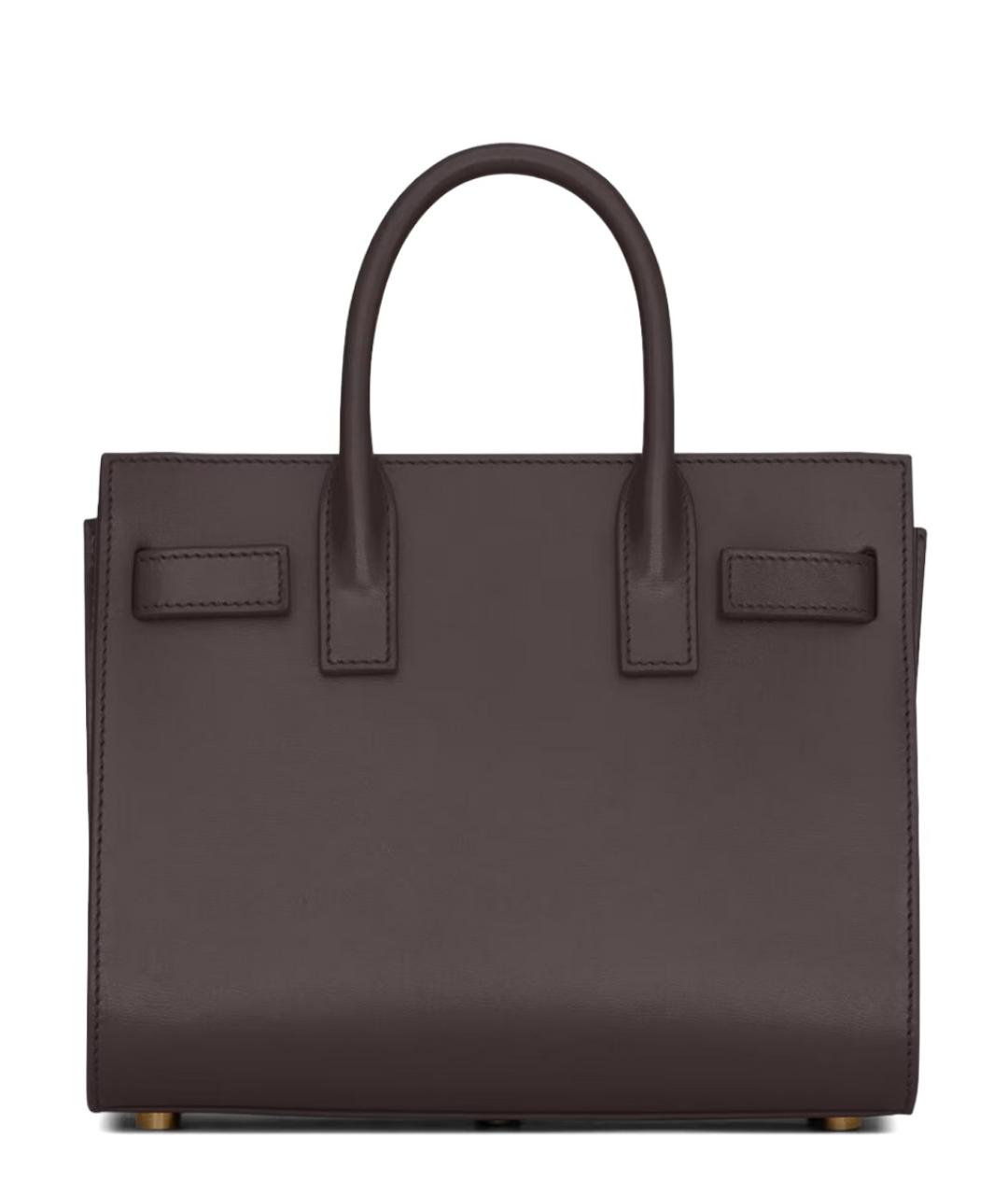 SAINT LAURENT Зеленая кожаная сумка тоут, фото 4