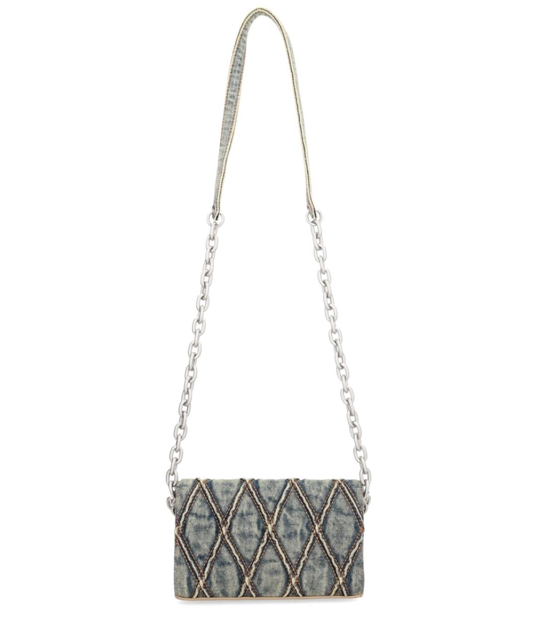 DIESEL Серая хлопковая сумка через плечо, фото 3