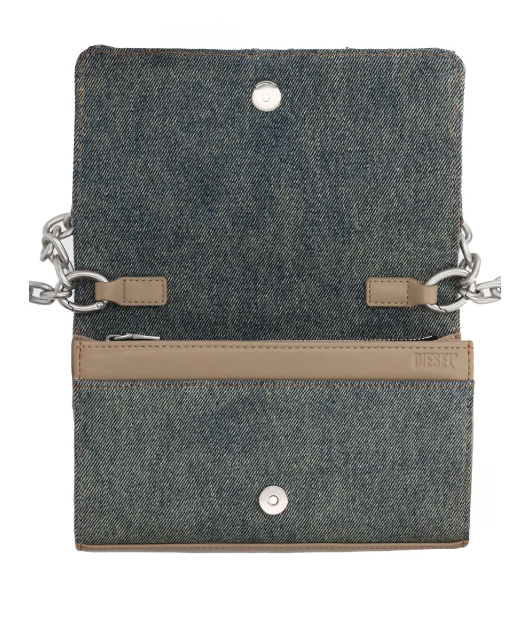 DIESEL Серая хлопковая сумка через плечо, фото 4