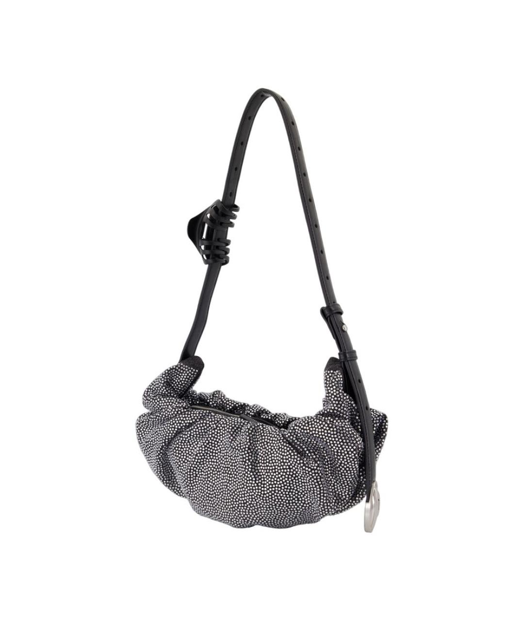 DIESEL Серебряная хлопковая сумка через плечо, фото 2