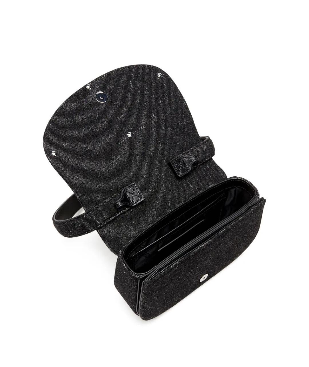 DIESEL Черная кожаная сумка с короткими ручками, фото 4