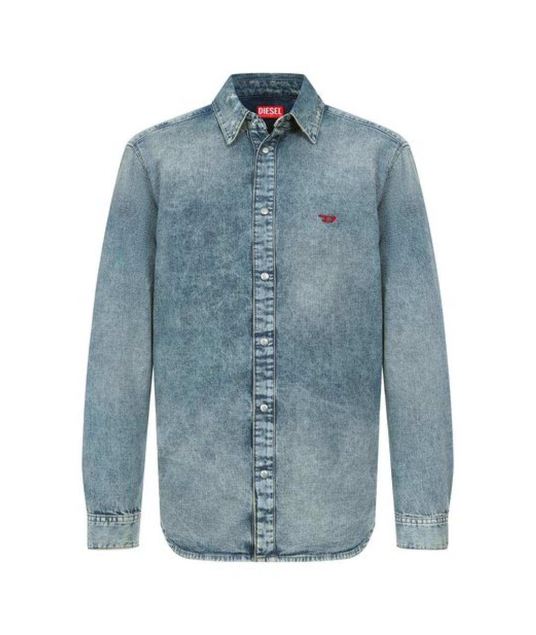 DIESEL Синяя хлопковая кэжуал рубашка, фото 1