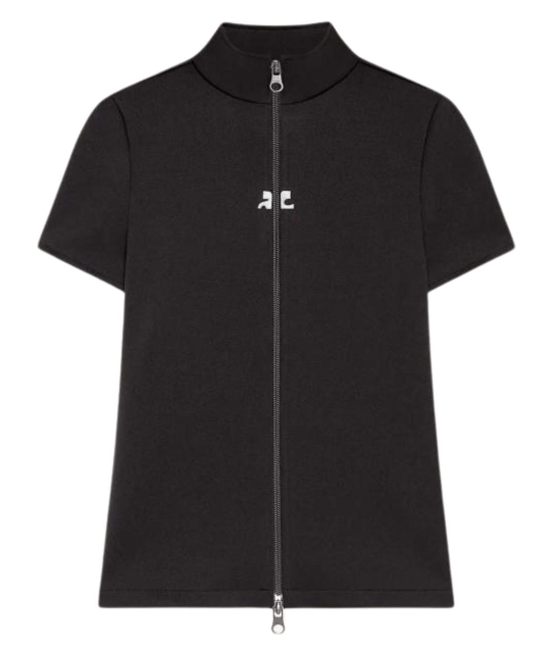 COURREGES Черная полиэстеровая блузы, фото 1