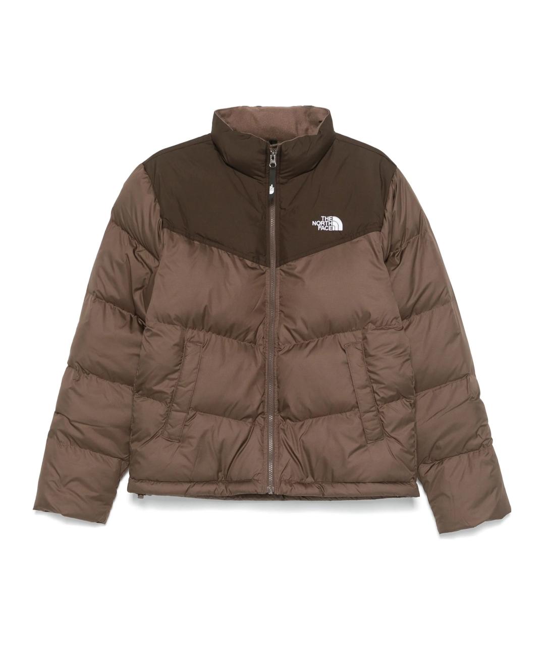 THE NORTH FACE Коричневый полиэстеровый пуховик, фото 1