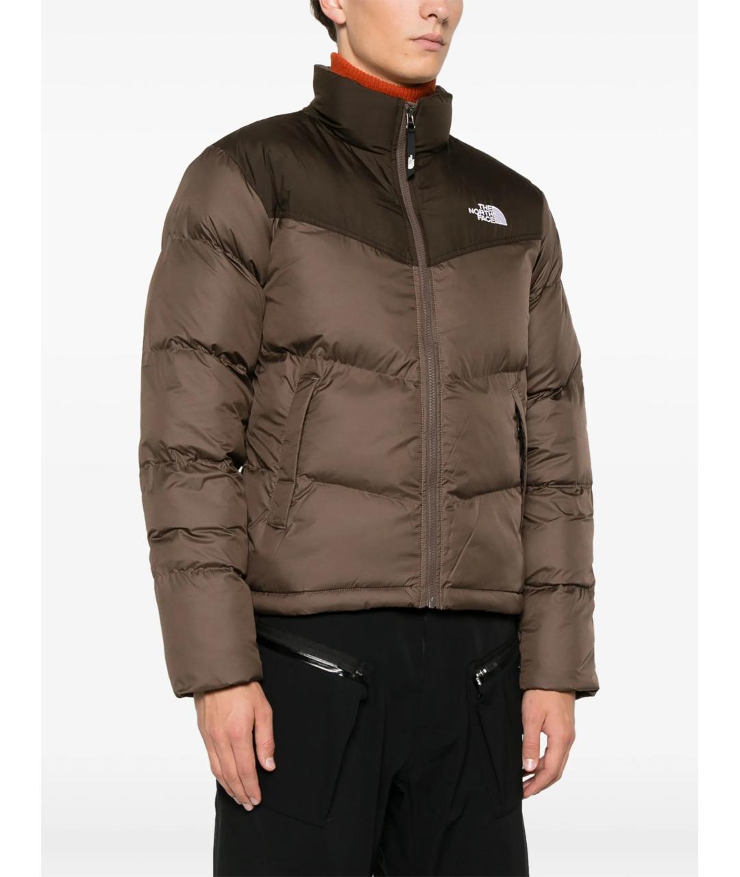THE NORTH FACE Коричневый полиэстеровый пуховик, фото 3