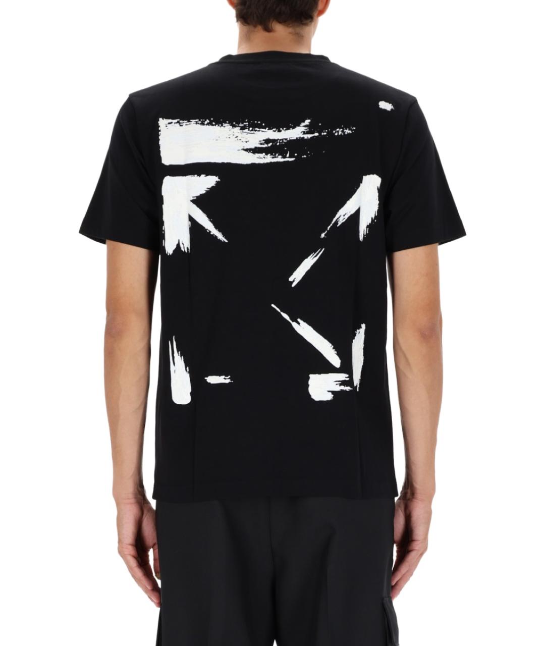 OFF-WHITE Черная хлопковая футболка, фото 2