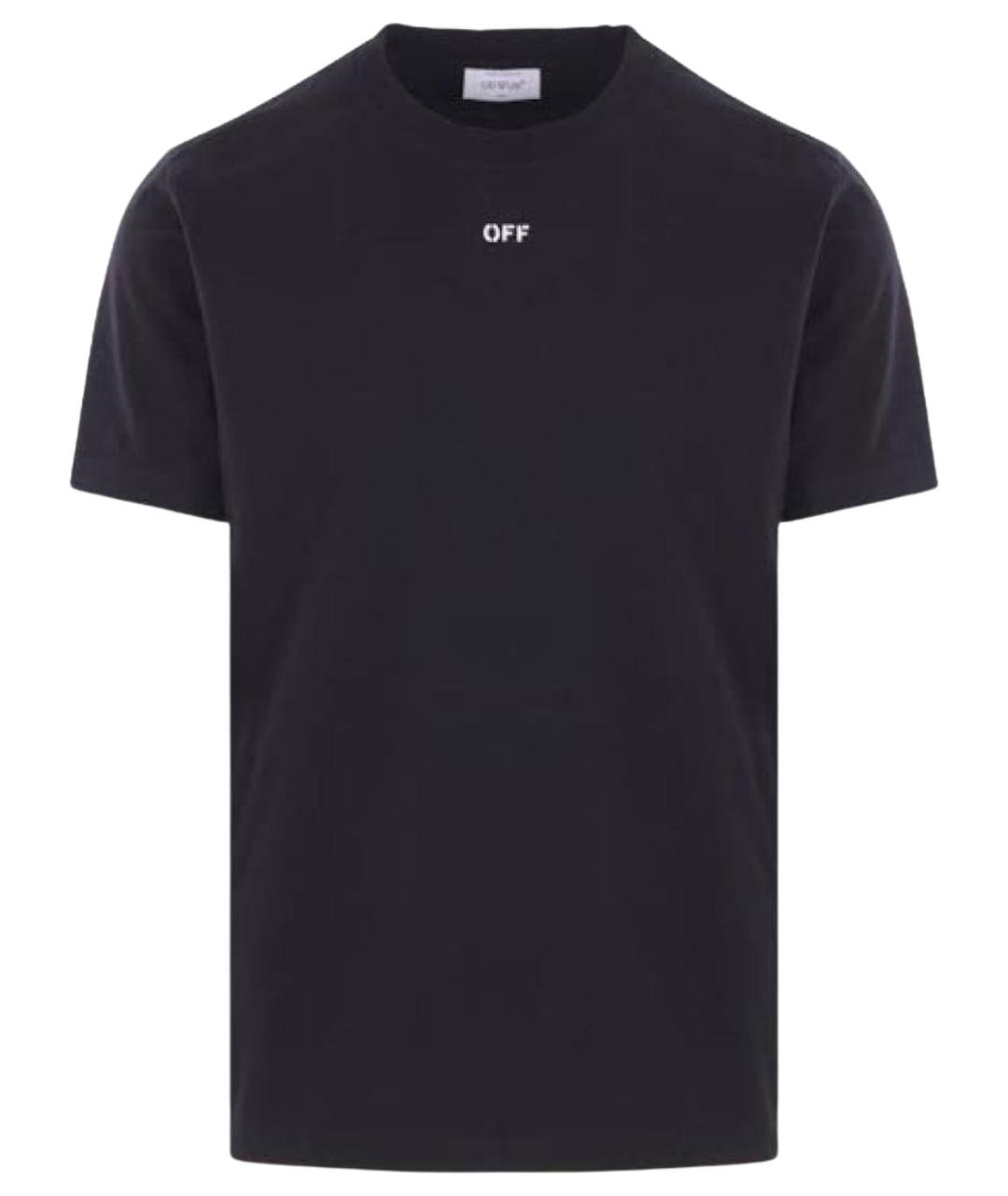OFF-WHITE Черная хлопковая футболка, фото 1