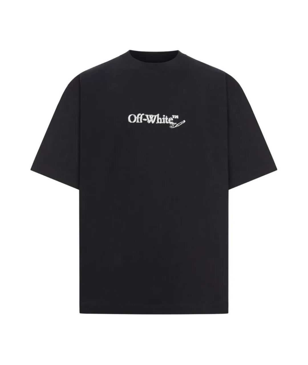 OFF-WHITE Черная хлопковая футболка, фото 1