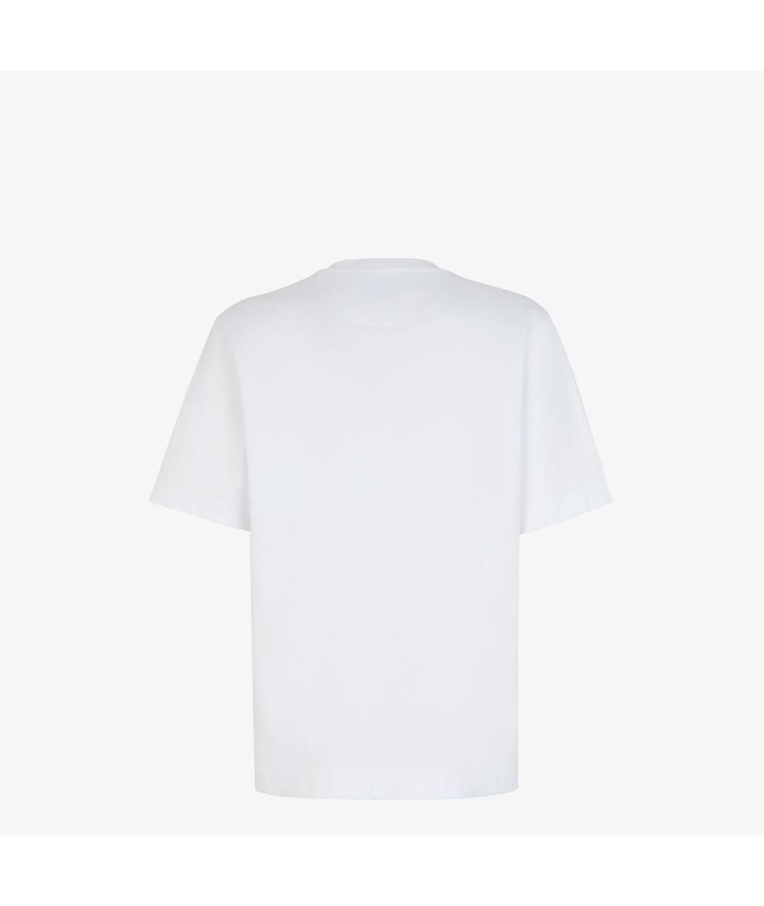 FENDI Белая хлопковая футболка, фото 2