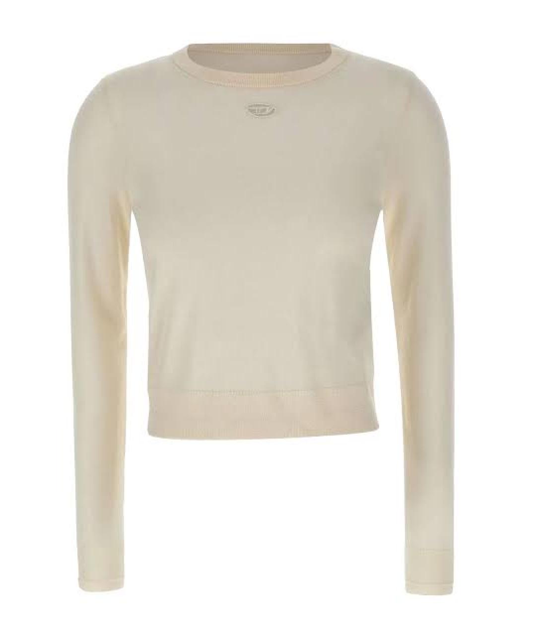 DIESEL Белый шерстяной джемпер / свитер, фото 1