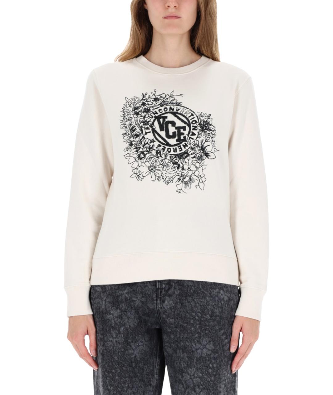 GOLDEN GOOSE DELUXE BRAND Белый хлопковый джемпер / свитер, фото 5